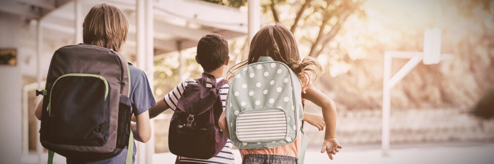 School Kids Running